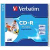 CD-R 700 MB, POTLAČITEĽNÉ, ID, AZO, 700MB, 52X, ŠTANDARDNÝ OBAL, VERBATIM