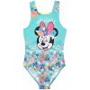 SunCity · Dievčenské jednodielne kvetované plavky Minnie Mouse Tyrkysová