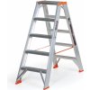 Obojstranné hliníkové schodíky ALVE PREMIUM, 2x5 stupňov, výška 1,07 m