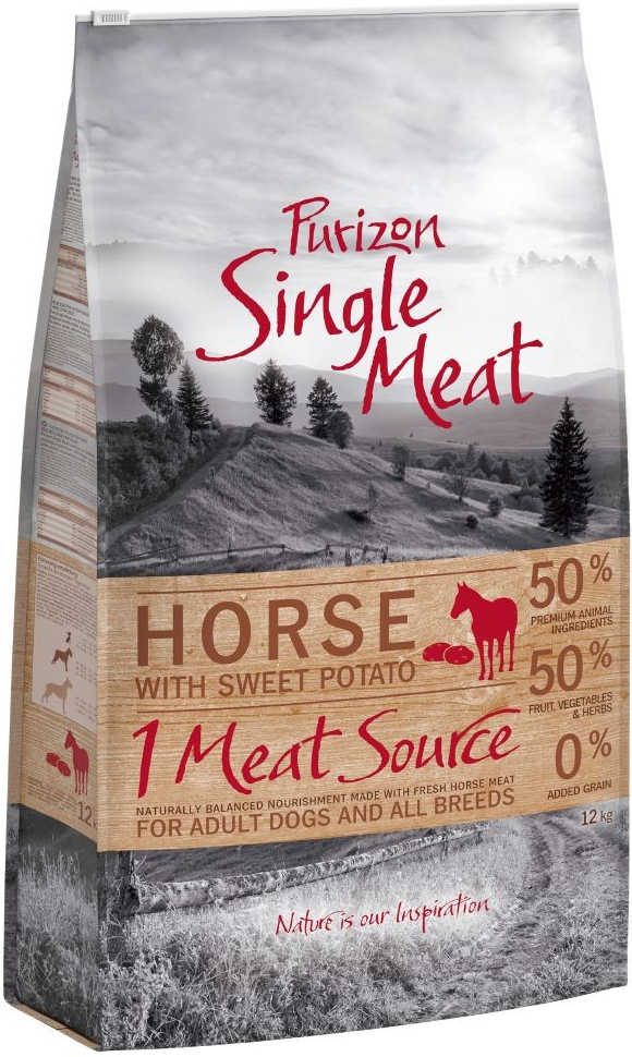 Purizon Single Meat Adult konské mäso s bataty bezobilné 2 x 12 kg