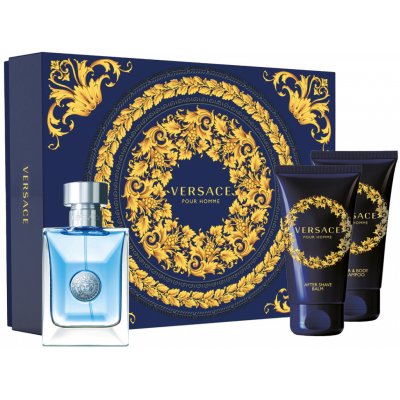 Versace Pour Homme SET: Toaletná voda 50ml + 50ml Sprchový gél + Balzam po holení 50ml pre mužov