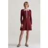 ŠATY GANT CONTRAST RIBBED KNITTED DRESS PLUMPED RED