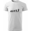 Evolúcia volejbal smeč - Klasické pánske tričko vyššej gramáže - 4XL ( Biela )