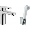 Hansgrohe Vernis Blend - Umývadlová batéria 100 s ručnou sprchou Bidette a sprchovou hadicou 160 cm, chróm 71215000
