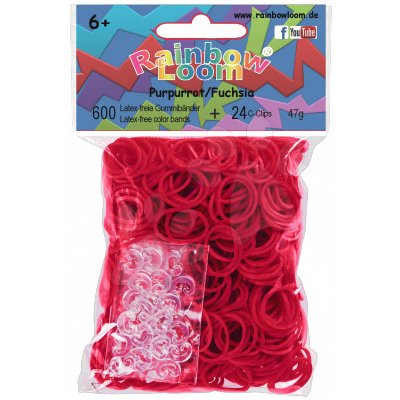 RAINBOW LOOM Original gumičky 600 kusov fuchsia