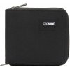 Pacsafe Peňaženka RFIDSAFE ZIP AROUND WALLET Jet Black
