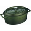 LAVA Metal Liatinový oválny hrniec zelená, 4,8 l, pr. 29 cm