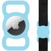 AppleKing silikónový obal na prichytenie na obojok pre AirTag 1 / 2 - modrý svietiaci v tme - možnosť vrátiť tovar ZADARMO do 30tich dní
