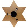 Stojanček vianočný oceľový, vzhľad dreva - 51,5 x 51,5 cm hviezda