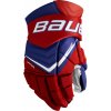 Hokejové rukavice Bauer Vapor FLYLITE Royal/Red/White Junior 10 palcov