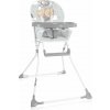Lorelli Vysoká stolička Lorelli Cookie, výklenok na pohár, umývateľná látka, skladacia sivá