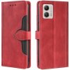 Peňaženkové kožené puzdro Buckle na Motorola Moto G13 / G23 / G53 5G - Červená