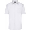 James & Nicholson (Daiber) Pánska košeľa s krátkym rukávom JN680 - Biela | XXXL