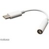 AKASA adaptér USB Type-C na 3.5 mm headphone jack adapter, 10cm, bílá AK-CBCA27-10WH