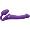 strap-on-me 3 Motors Vibrating Silicone Bendable Strap-On Purple M