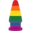 Lovetoy Prider análny hračkový kolík 15cm dúhový