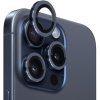 NORTHJO sklá s kovovým rámčekom na ochranu šošoviek zadného fotoaparátu pre iPhone 15 Pro / 15 Pro Max - tmavo modrá - možnosť vrátiť tovar ZADARMO do 30tich dní