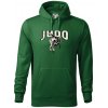 Judo v boji - Mikina pánska Cape s kapucňou - 2XL ( Fľaškovozelená )