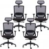4PACK Ergonomická kancelárska stolička SWIFT, čierna (4 ks)