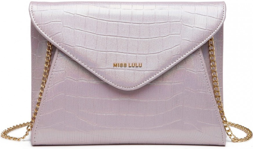 Miss Lulu spoločenská dámska listová kabelka LP2223 ružová