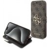 Guess PU Leather 4G Metal Logo Book iPhone 15 Pro Max hnedé