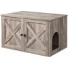 FEANDREA Box na toaletu pre mačky sivý 80 x 49 x 53 cm