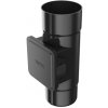 BRYZA Lapač lístia s dvierkami pre plastové žľaby Ø 110 mm, čierny RAL 9005