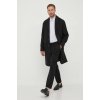 Vlnený kabát Calvin Klein čierna farba, prechodný K10K111745 L