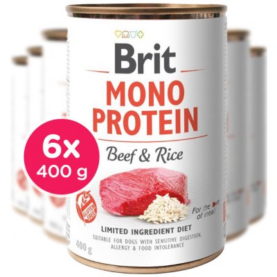 Brit Mono Protein Beef & Rice 400g , 6 ks