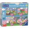 Ravensburger Prasátko Peppa Zábavné dny 4v1 12,16,20,24 dielov