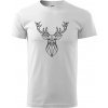 Geometria - Veľký jeleň - Tričko extra veľké (5-8XL) - 5XL ( Biela )