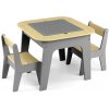 Milly Mally Detský Stôl A Stoličky Olaf Blocks Dark Grey