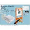 Inštalačný modul JOMOTech pre WC + Tlačidlo biele + Sada držiakov + Závesné WC Style + WC doska, SETWC02