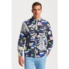 Gant košeľa rel sailing print shirt modrá