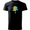 Teplovzdušný balón v oblakoch - Klasické pánske tričko vyššej gramáže - 4XL ( Čierna )