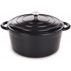 LAVA Metal Hrniec liatinový okrúhly, čierny, obsah 9,8 l, priemer 32 cm