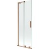 Mexen Velar L, 2-krídlová posuvná vaňová zástena 75 x 150 cm, 8mm číre sklo, medená matná, 896-075-003-01-65