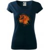 Liška machuľa - Dámske tričko Pure - XL ( Tmavomodrá (takmer čierna) )