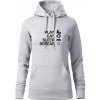 Play Eat Sleep Repeat hokej - Mikina dámská Cape s kapucí - 2XL ( Svetlosivý melír )