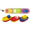 Teddies Loď/Lodičky do vody 3 ks plast 14 cm v sáčku