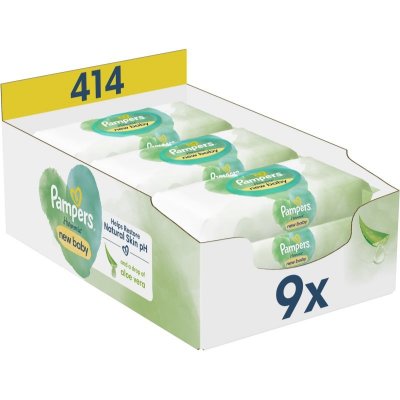 Pampers Harmonie New Baby vlhčené čistiace obrúsky pre deti 414 ks