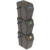 Kôš na triedený odpad SORTIBOX II 3x25l šedý kameň