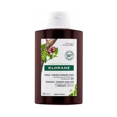 Klorane Quinine & Edelweiss Bio 200 ml posilňujúci šampón na vlasy