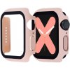 MojRemienok.sk Ochranné puzdro s tvrdeným sklom pre Apple Watch 38/40/41/42/44/45 mm Veľkosť púzdra: 41mm, Farba: piesková ružová