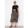 Dámska sukňa Trendyol Curve hnedá | krémová 44 Trendyol 8683047983189