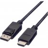 Roline green DisplayPort prepojovací kábel Konektor DisplayPort, Zástrčka HDMI-A 2.00 m čierna 11.44.5781 tienený, bez halogénov, krytie TPE Kábel DisplayPort; 11.44.5781