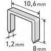 EXTOL spony, balenie 1000ks, 8 mm, 10,6 x 0,52 x 1,2 mm 8852202