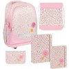 REYBAG Pink Safari, školský set 5-dielny, batoh+peračník+taška na prezuvky+boxy na zošity A4 a A5