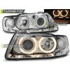 Tuning-tec PREDNÉ SVETLOMETY ANJELSKÉ OČI CHROME pasujú na AUDI A3 09.00-05.03