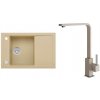 Alveus SET A20167 Beige 55 SETA20167 - Drez Granitový Formic 30 - 760x500mm, vanička 350x420x200mm + bateria Afra